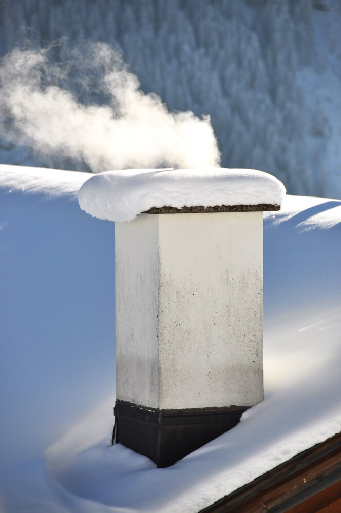 chimney in snow
